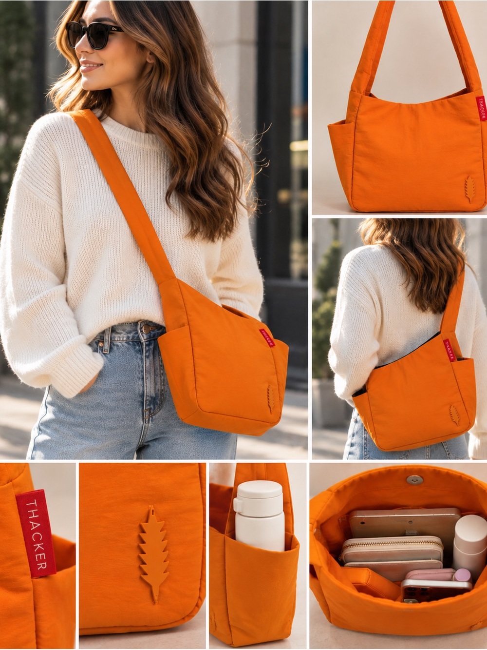 Thacker Cloud Sling Orange Shoulder Bag